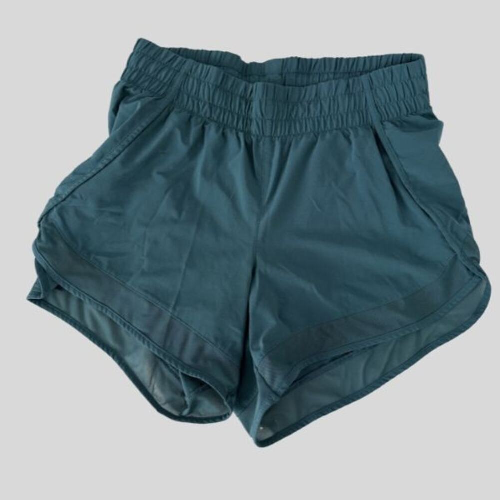 Athleta Run With It Teal Running Shorts 4" Inseam Lined Size XXS